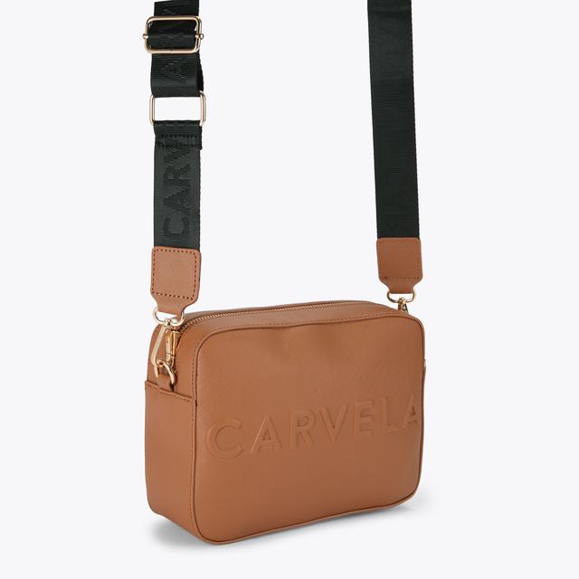 Carvela By Kurt Geiger FRAME X BODY Tan Cross Body Bag By CARVELA