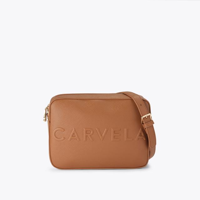 carvela by kurt geiger FRAME X BODY Tan Cross Body Bag by CARVELA