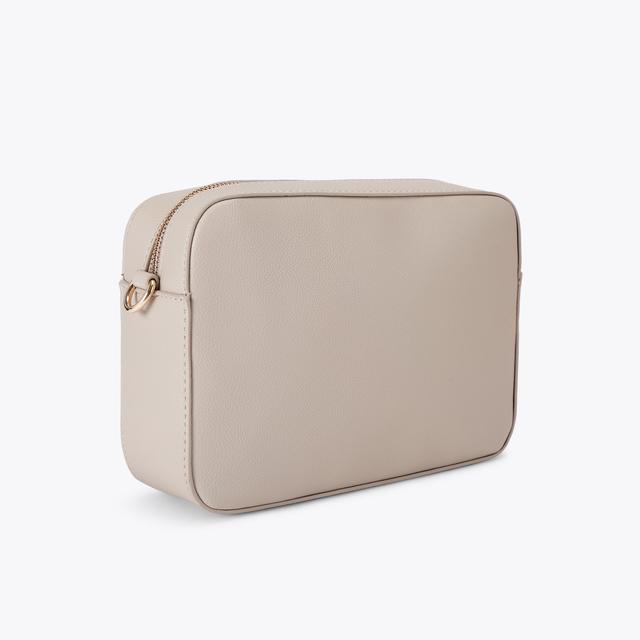 Carvela By Kurt Geiger FRAME X BODY Taupe Textured Cross Body Bag By CARVELA