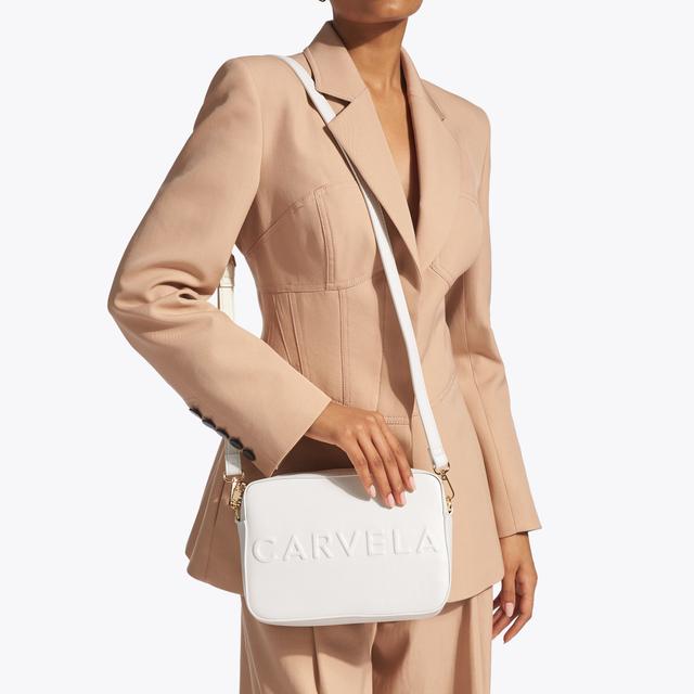 Carvela By Kurt Geiger FRAME X BODY White Cross Body Bag By CARVELA