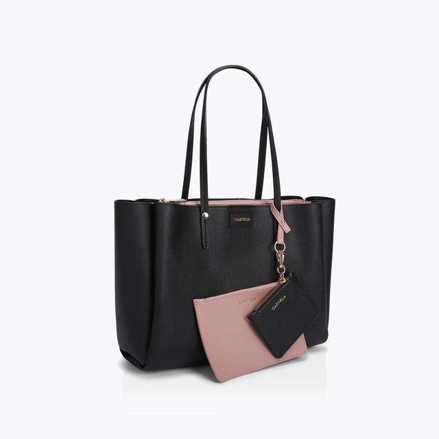Carvela By Kurt Geiger FREYA TRIPLE COMPART TOTE Black Tote Bag With Zip Wallet By CARVELA