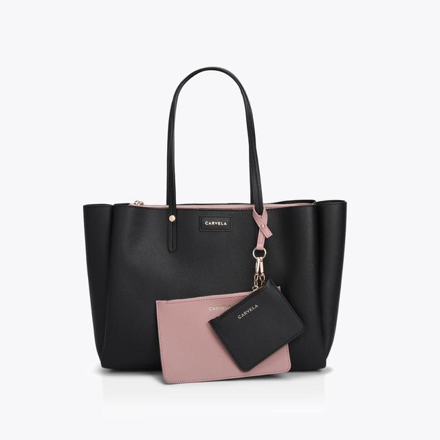 carvela by kurt geiger FREYA TRIPLE COMPART TOTE Black Tote Bag With Zip Wallet by CARVELA