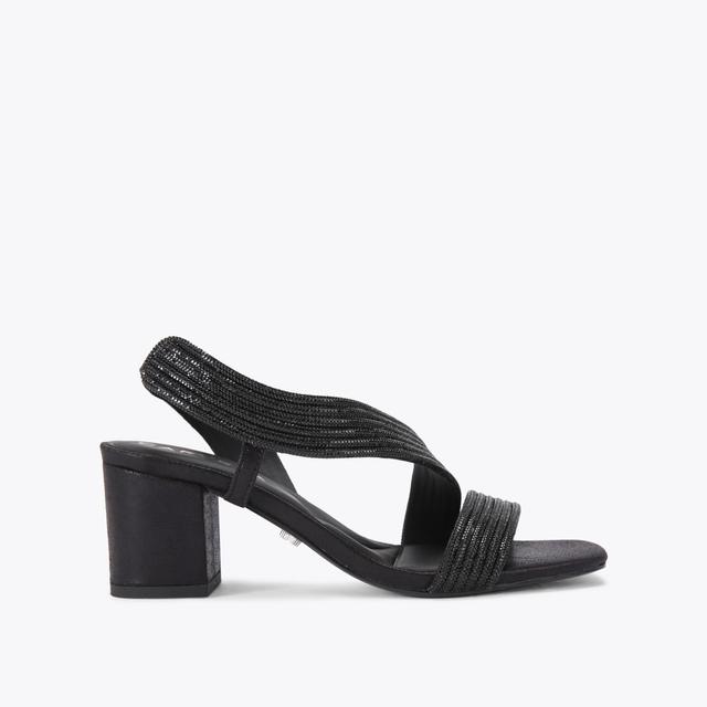 carvela by kurt geiger GALA BLOCK JEWEL 60 Black Crystal Block Heel by CARVELA