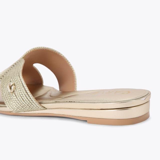 Carvela By Kurt Geiger GALA MULE Gold Slip On Sandal By CARVELA