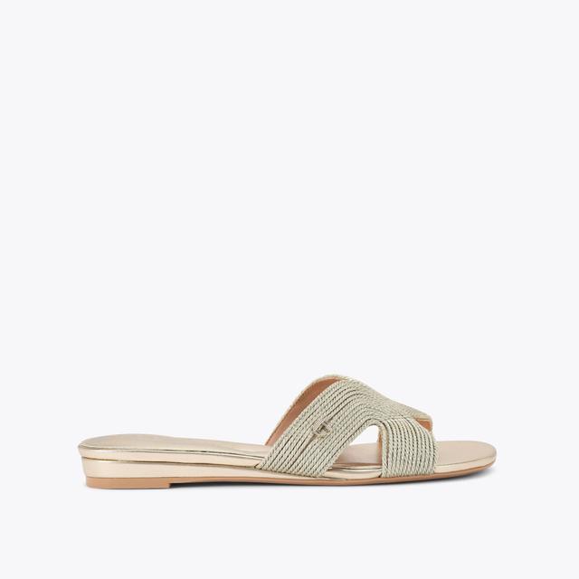 carvela by kurt geiger GALA MULE Gold Slip On Sandal by CARVELA