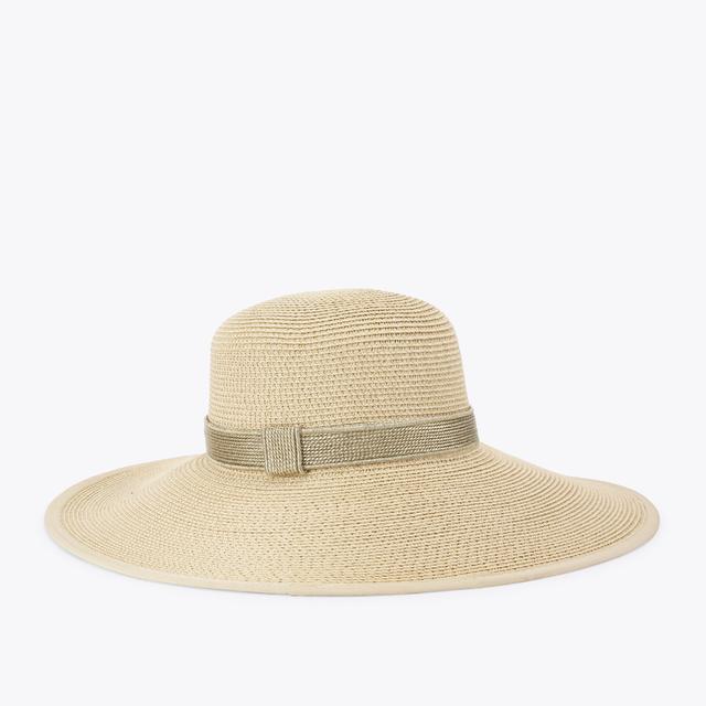 Carvela By Kurt Geiger GALA RAFFIA HAT Woven Raffia Wide Brim Hat By CARVELA