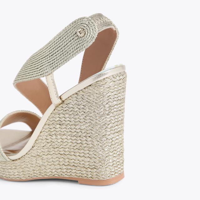 Carvela By Kurt Geiger GALA WEDGE 110 Gold Heels By CARVELA