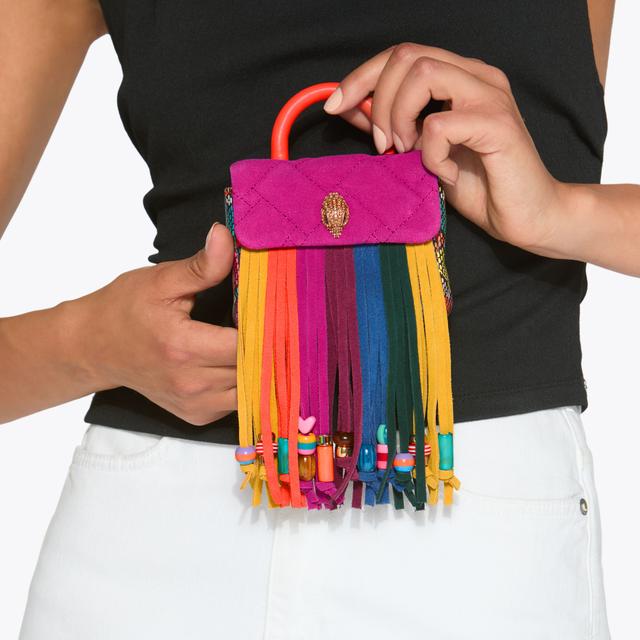 Carvela By Kurt Geiger HANDLE MICRO KENSINGTON F Suede Tassel Micro Bag By KURT GEIGER LONDON