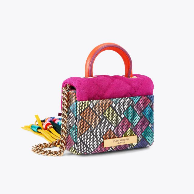 Carvela By Kurt Geiger HANDLE MICRO KENSINGTON F Suede Tassel Micro Bag By KURT GEIGER LONDON