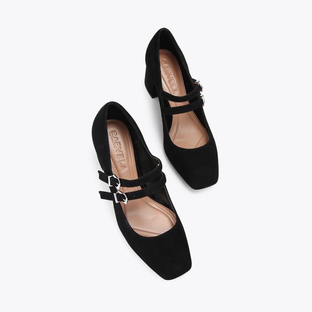 Carvela By Kurt Geiger HARPER Black Suede Mary Jane Shoes By CARVELA