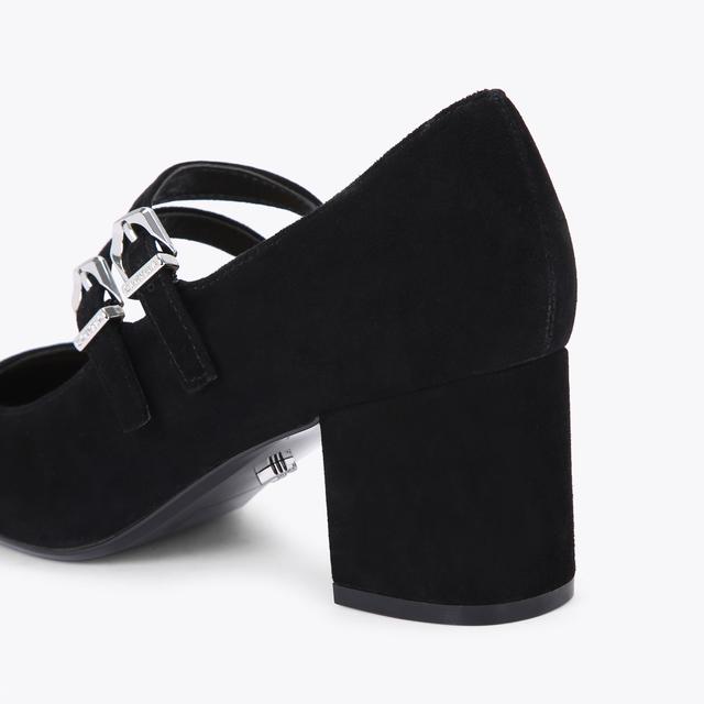 Carvela By Kurt Geiger HARPER Black Suede Mary Jane Shoes By CARVELA