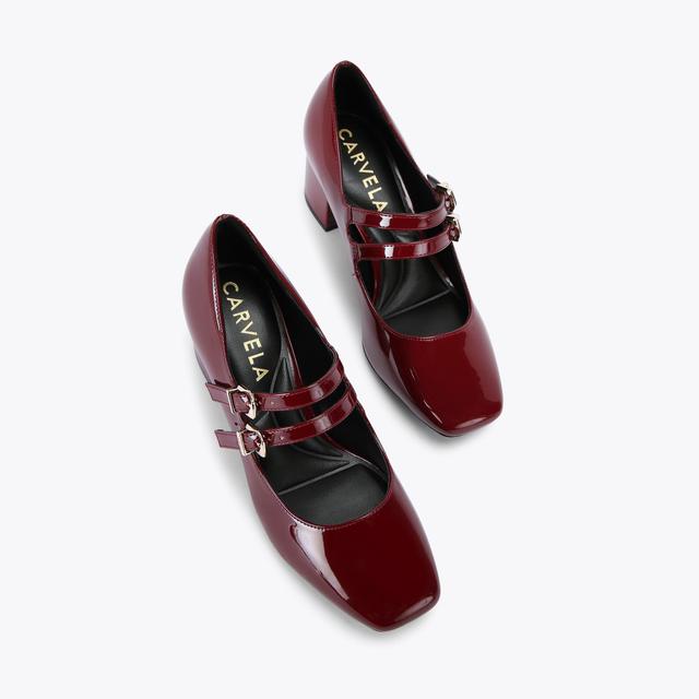 Carvela By Kurt Geiger HARPER Wine Patent Mary Jane Heel By CARVELA
