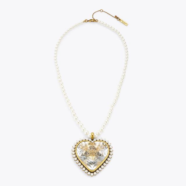 carvela by kurt geiger HEART LG NECKLACE Clear Eagle Heart Necklace by KURT GEIGER LONDON
