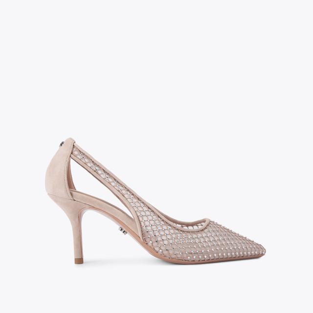 carvela by kurt geiger HOTSOX COURT Blush Suede Mesh Court Heel by CARVELA