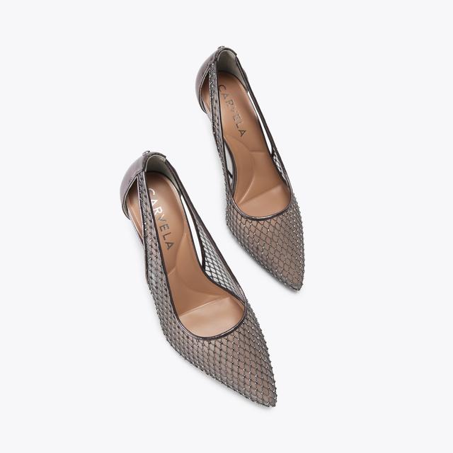 Carvela By Kurt Geiger HOTSOX COURT Gunmetal Crystal Court Heel By CARVELA