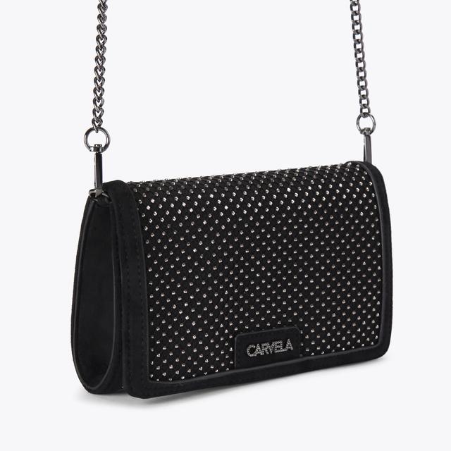 Carvela By Kurt Geiger HOTSOX XBODY Black Fishnet Cross Body Bag By CARVELA