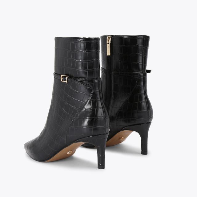 Carvela By Kurt Geiger IMPRESS ANKLE Black Croc Ankle Boot By CARVELA