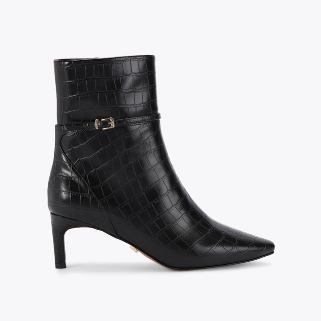 carvela by kurt geiger IMPRESS ANKLE Black Croc Ankle Boot by CARVELA