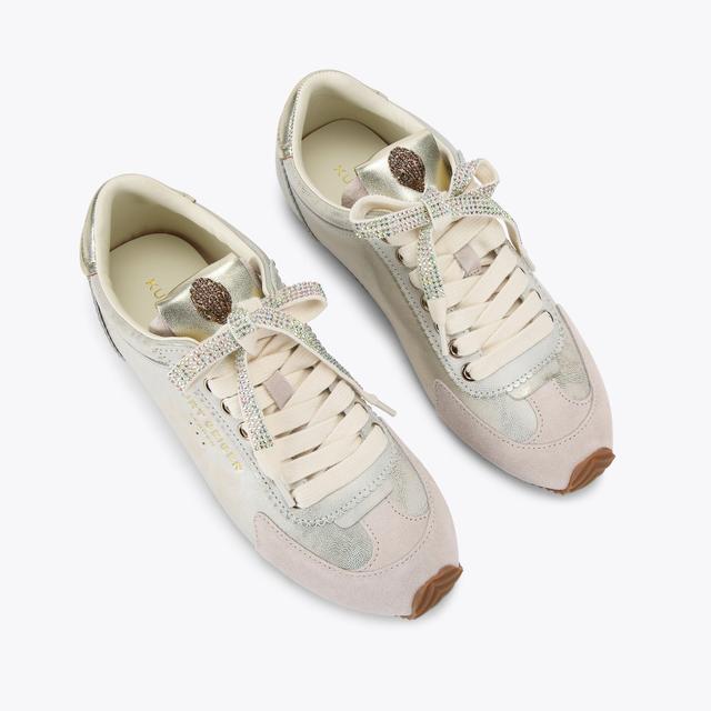 Carvela By Kurt Geiger ISLINGTON SNEAKER Metallic Silver Trainers By KURT GEIGER LONDON