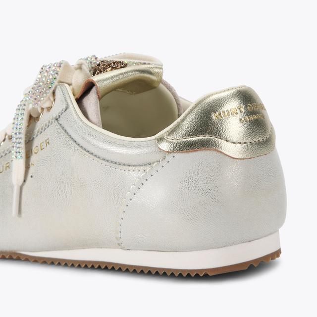 Carvela By Kurt Geiger ISLINGTON SNEAKER Metallic Silver Trainers By KURT GEIGER LONDON
