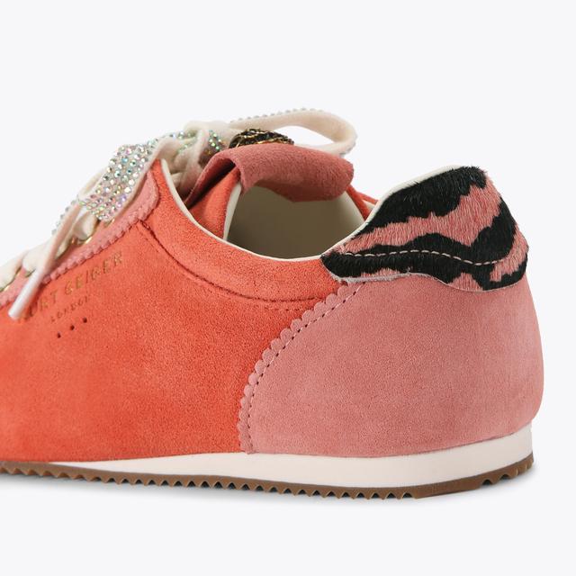 Carvela By Kurt Geiger ISLINGTON SNEAKER Orange Suede Lace Up Sneaker By KURT GEIGER LONDON