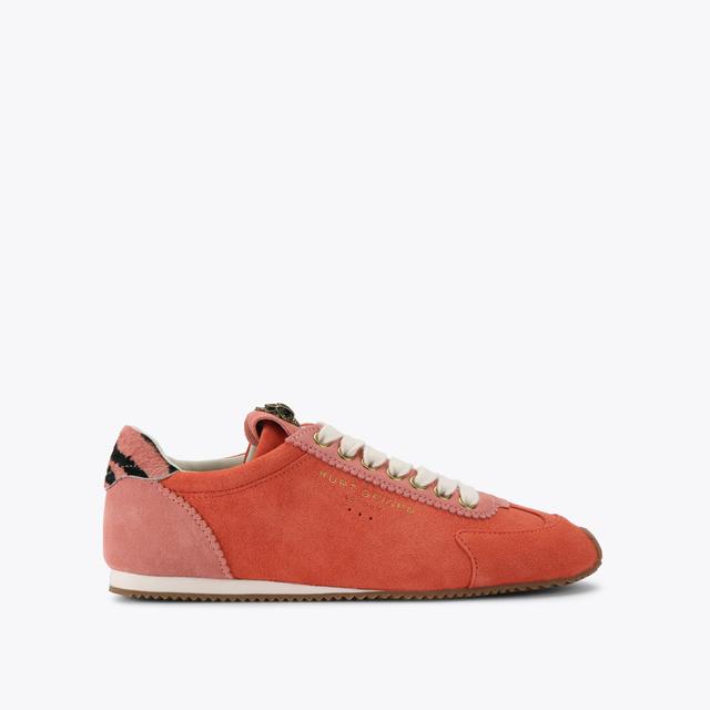 carvela by kurt geiger ISLINGTON SNEAKER Orange Suede Lace Up Sneaker by KURT GEIGER LONDON
