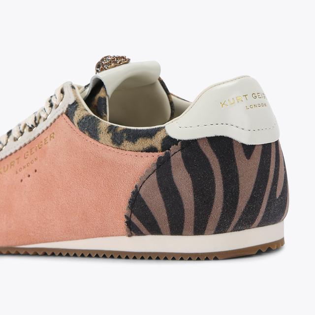 Carvela By Kurt Geiger ISLINGTON SNEAKER Peach Suede Lace Up Sneakers By KURT GEIGER LONDON