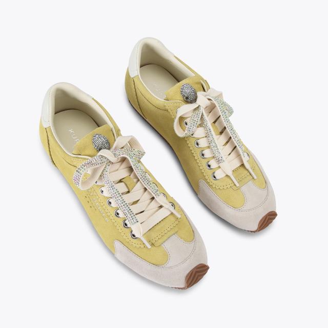 Carvela By Kurt Geiger ISLINGTON SNEAKER Yellow Suede Trainers By KURT GEIGER LONDON