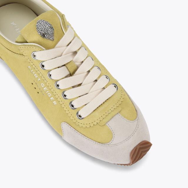 Carvela By Kurt Geiger ISLINGTON SNEAKER Yellow Suede Trainers By KURT GEIGER LONDON