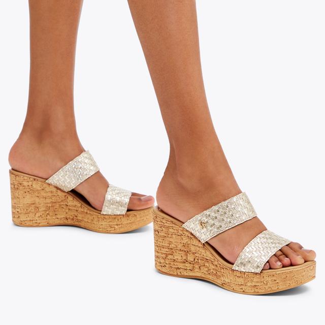 Carvela By Kurt Geiger IVY WEDGE Gold Wedge Heel By CARVELA COMFORT