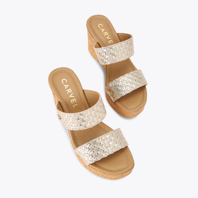 Carvela By Kurt Geiger IVY WEDGE Gold Wedge Heel By CARVELA COMFORT