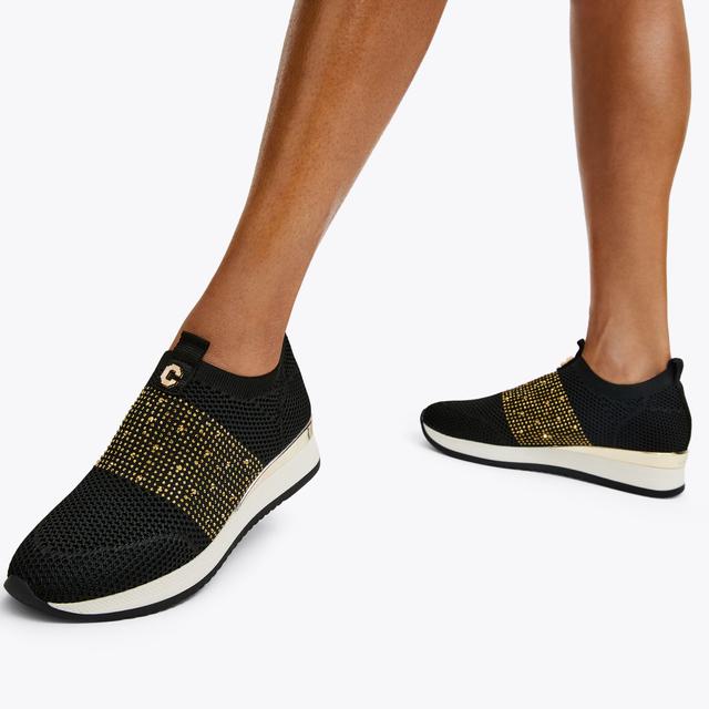 Carvela By Kurt Geiger JANEIRO 2 Black Knitted Trainer By CARVELA