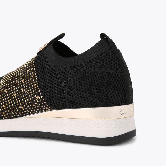 Carvela By Kurt Geiger JANEIRO 2 Black Knitted Trainer By CARVELA