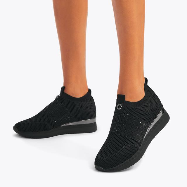 Carvela By Kurt Geiger JANEIRO 2 Black Slip On Trainers By CARVELA