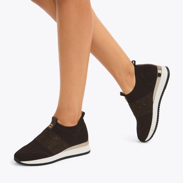 Carvela By Kurt Geiger JANEIRO 2 Brown Crystal Sneaker By CARVELA