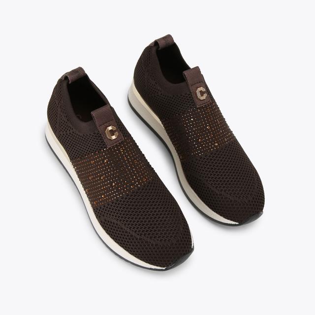 Carvela By Kurt Geiger JANEIRO 2 Brown Crystal Sneaker By CARVELA