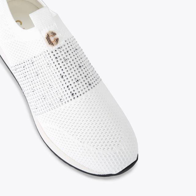 Carvela By Kurt Geiger JANEIRO 2 White Slip On Knit Trainers By CARVELA