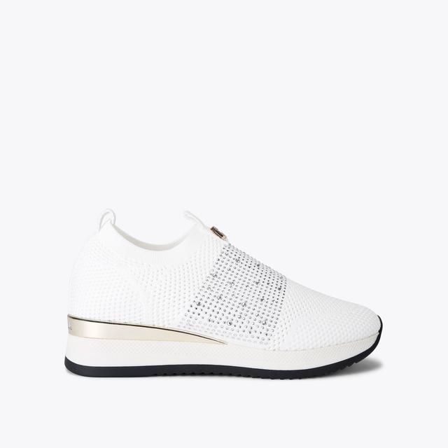 carvela by kurt geiger JANEIRO 2 White Slip On Knit Trainers by CARVELA