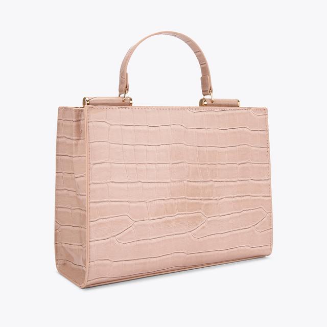 Carvela By Kurt Geiger JESSICA MIDI TOTE 2 Blush Croc Tote Bag By CARVELA