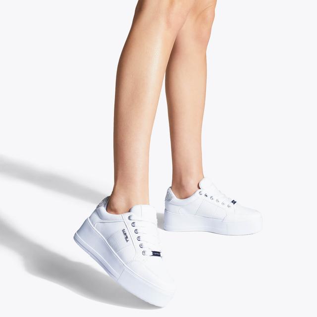 Carvela By Kurt Geiger JIVE LACE UP White Low Top Sneakers By CARVELA