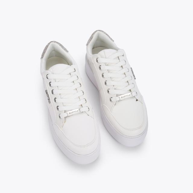 Carvela By Kurt Geiger JIVE LACE UP White Low Top Sneakers By CARVELA