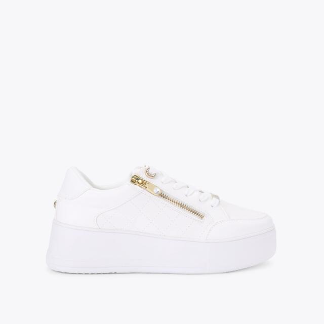 carvela by kurt geiger JIVE ZIP White Lace Up Trainer by CARVELA