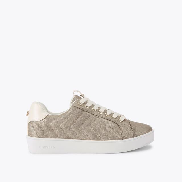 carvela by kurt geiger JOYFUL QUILT Metallic Bronze Lace Up sneaker by CARVELA