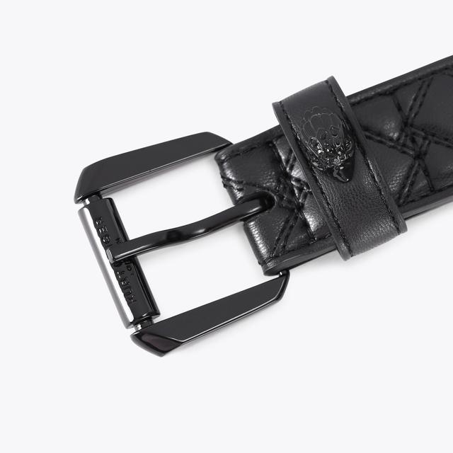 Carvela By Kurt Geiger KENSINGTON 30 BELT Black Leather Quilted Belt By KURT GEIGER LONDON