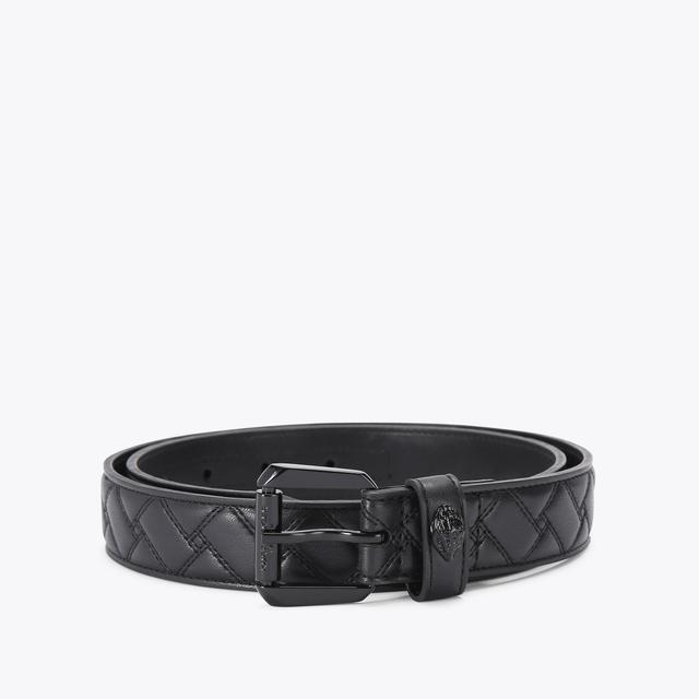 carvela by kurt geiger KENSINGTON 30 BELT Black Leather Quilted Belt by KURT GEIGER LONDON