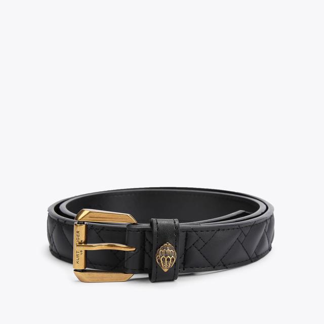 carvela by kurt geiger KENSINGTON 30 BELT Black Quilted Leather Eagle Belt by KURT GEIGER LONDON