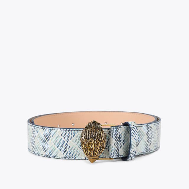 carvela by kurt geiger KENSINGTON 38 BELT Blue Canvas Weave Belt by KURT GEIGER LONDON