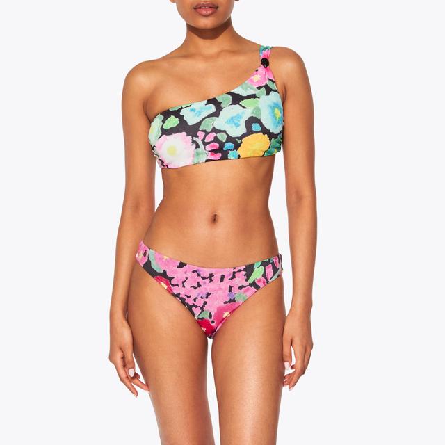 Carvela By Kurt Geiger KENSINGTON ASYMMETRIC TOP Dark Floral One Shoulder Bikini Top By KURT GEIGER LONDON