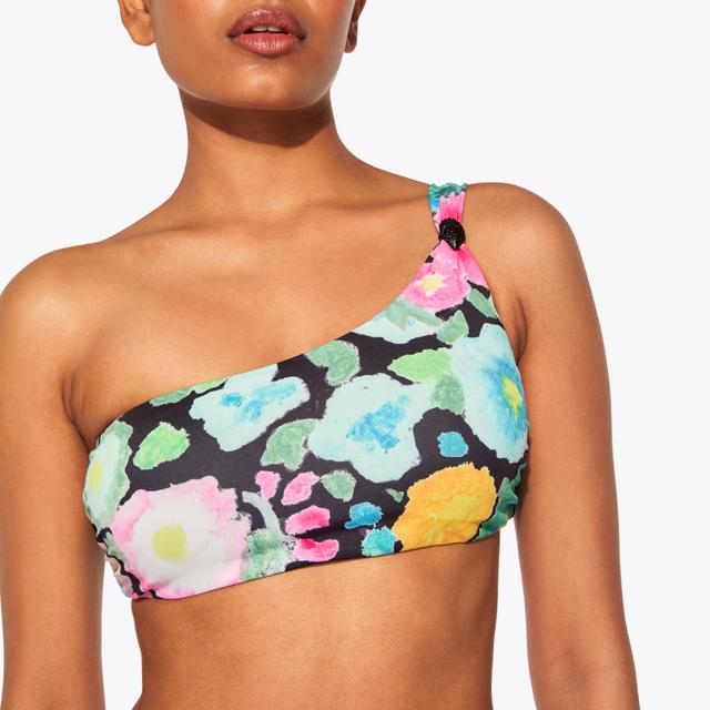 Carvela By Kurt Geiger KENSINGTON ASYMMETRIC TOP Dark Floral One Shoulder Bikini Top By KURT GEIGER LONDON