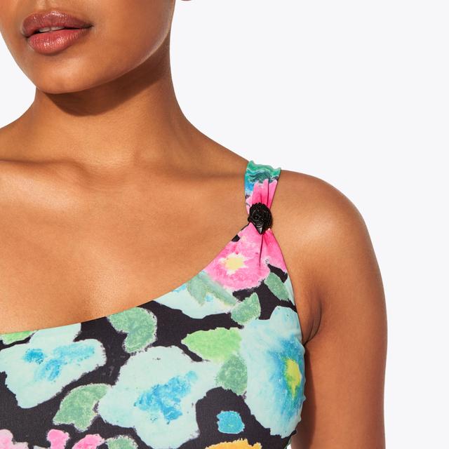 Carvela By Kurt Geiger KENSINGTON ASYMMETRIC TOP Dark Floral One Shoulder Bikini Top By KURT GEIGER LONDON